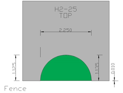 Half Round  H2-25