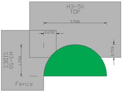 Half Round  H3-50