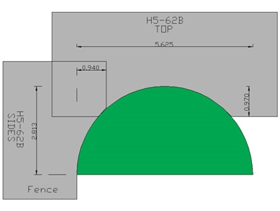 Half Round  H5-62B