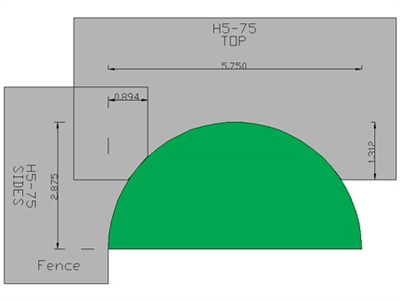 Half Round  H5-75