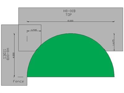 Half Round  H8-00B