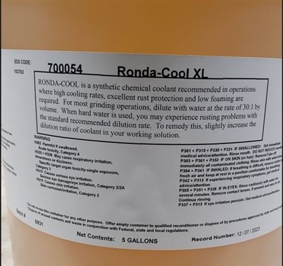 RondaCool XL Coolant  -- 5 gal.
